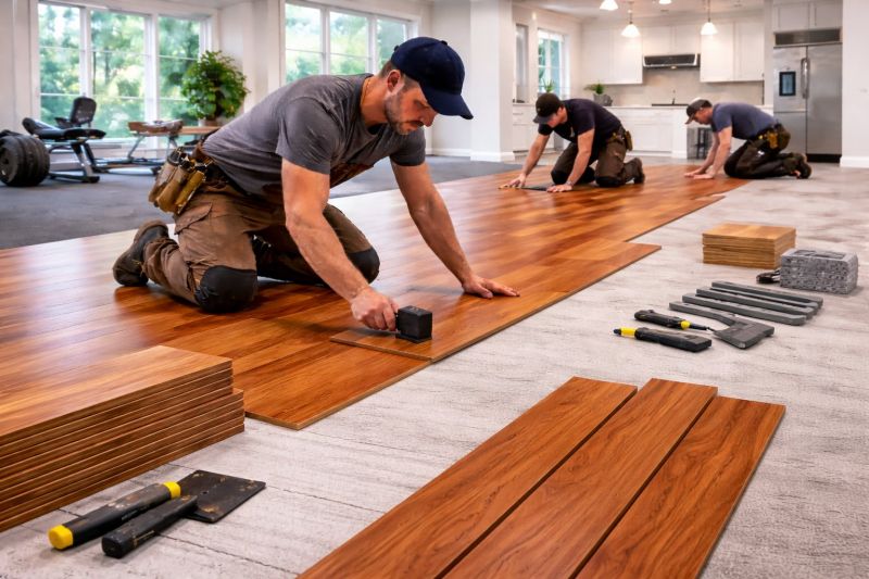 Cherry Floor Installation in Flemington, NJ
