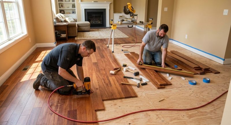 Cherry Floor Installation in Flemington, NJ