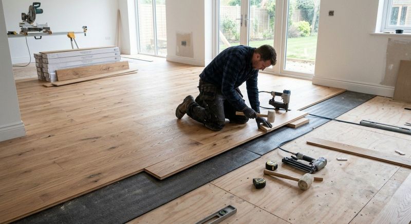 Oak Floor Installation in Bedminster, NJ